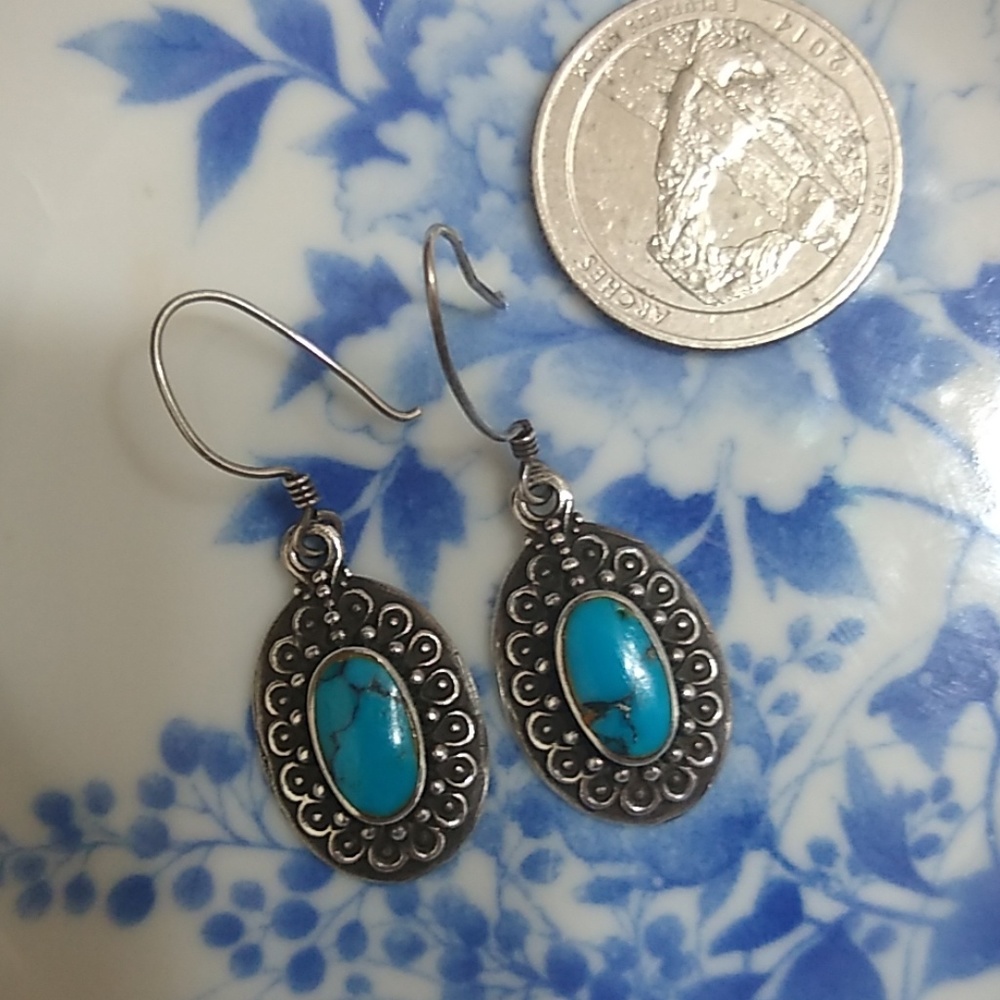 Sterling and turquoise earrings